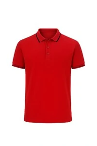 Polo masculina detalhe gola e manga Kwi