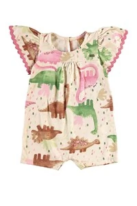 Macaquinho com faixa em malha flame linho Up Baby