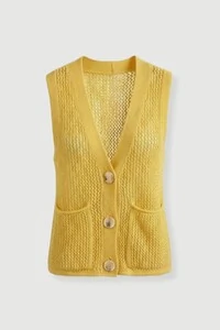 Colete feminino em tricot vazado Kwi