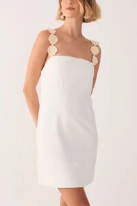 Vestido alça bordada Dress to