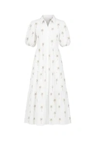 Vestido midi coqueiro Kwi