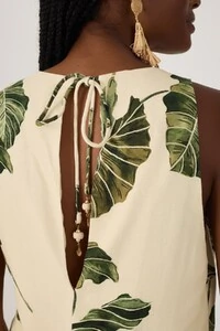 Blusa linho estampa folhar Dress to