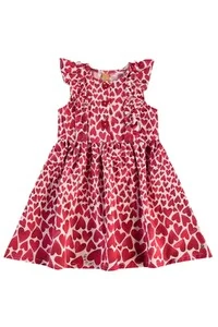 Vestido corações manga curta Up Baby