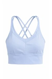 top fitness curto cruzado em poliamida Kwi