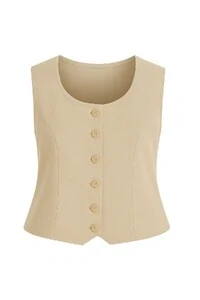 Blusa colete plus size alfaiataria Kwi