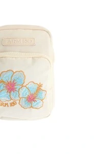 Bolsa da gema hibisco bordado Farm