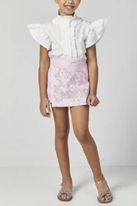 Conjunto cropped e short saia Luluzinha