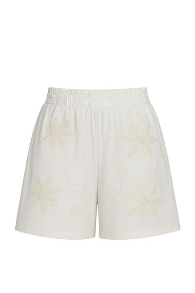 Foto Short com bordado floral feminino Kwi
