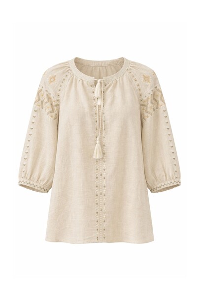 Foto Bata com bordados manga curta Kwi