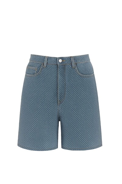 Foto Bermuda jeans com strass Kwi