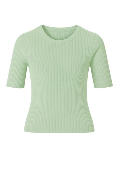 Foto Blusa feminina canelada manga princesa Kwi