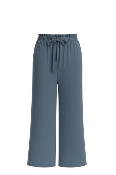 Foto Calça pantalona em malha com amarração Kwi