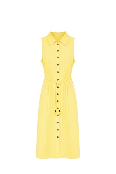 Foto Vestido com botões cinto em cordão Kwi