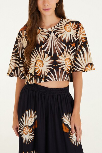 Foto Tshirt cropped mar de concha Farm