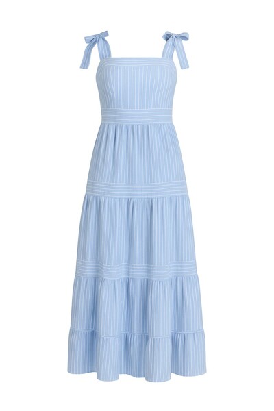 Foto Vestido midi listrado Kwi