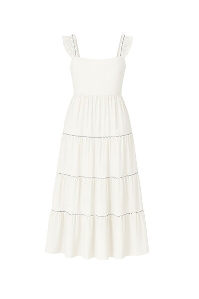 Foto Vestido longo evasê em viscose Kwi