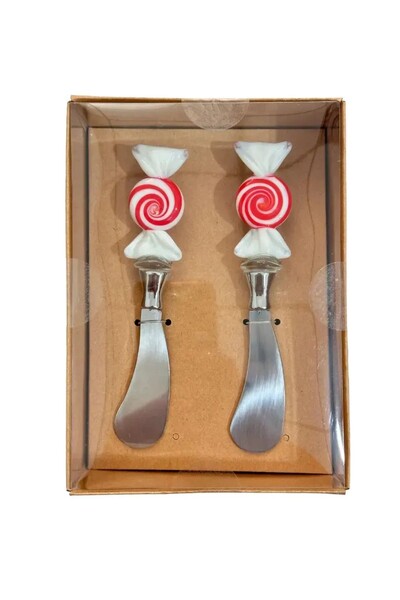 Foto Kit espátulas em metal e vidro natal 2 pçs Kwi