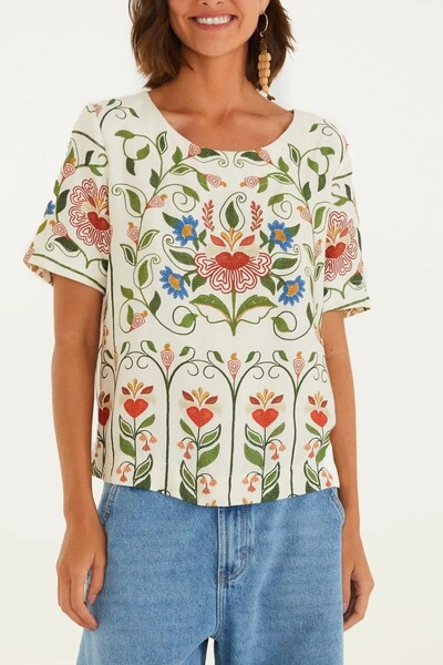 Foto T shirt jardim beleza Farm