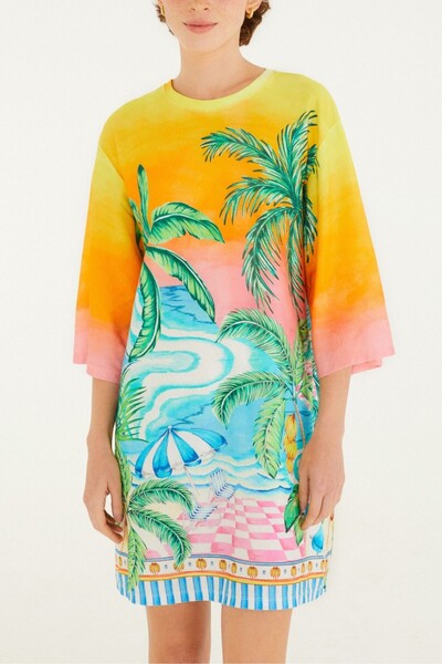 Foto Vestido tshirt big paisagem solar Farm