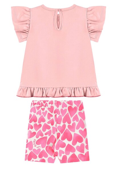 FotoConjunto blusa meia malha e bermuda cotton Up Baby