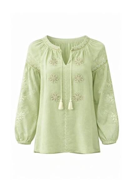 Foto Bata bordada manga longa Kwi