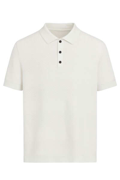 Foto Camisa polo em tricot com botões Kwi
