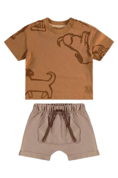 Foto Conjunto camiseta malha e bermuda moletom Up Baby