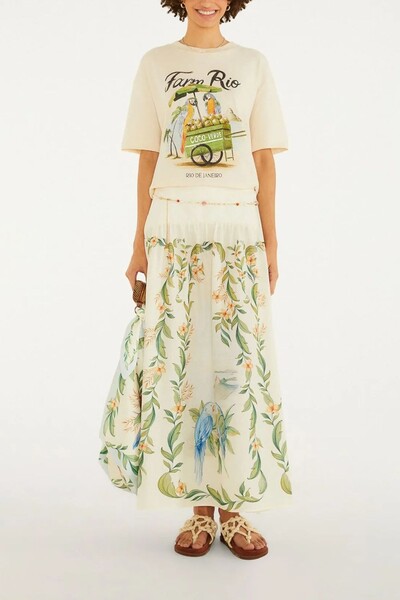 Foto T-shirt média carrinho de coco Farm