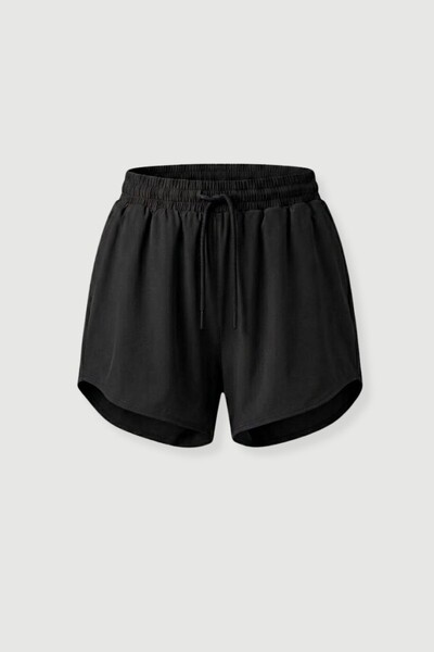 Foto Short fitness feminino com elástico no cós Kwi