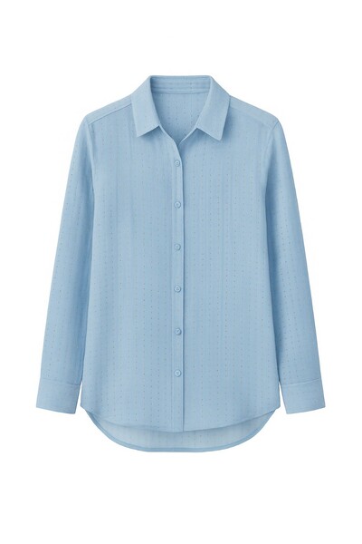 Foto Camisa feminina voil hotfix Kwi