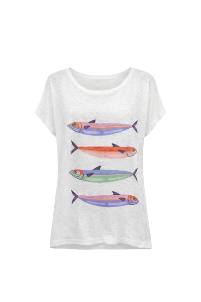 Foto Blusa yoga peixe em malha flamê Kwi