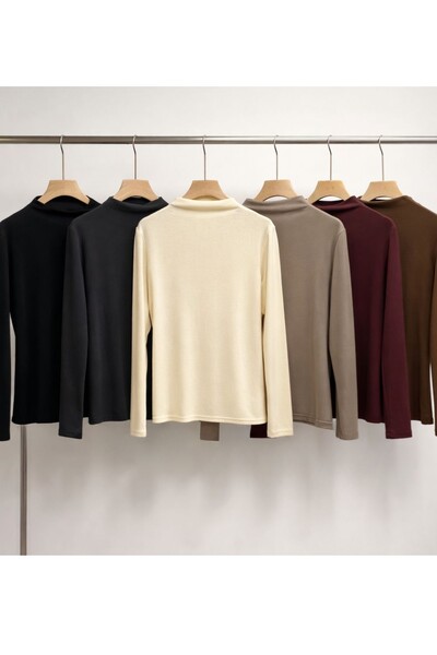 FotoBlusa feminina ml gola alta em malha Kwi