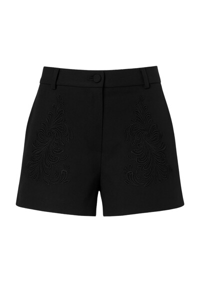 Foto Shorts feminino de alfaiataria bordado Kwi