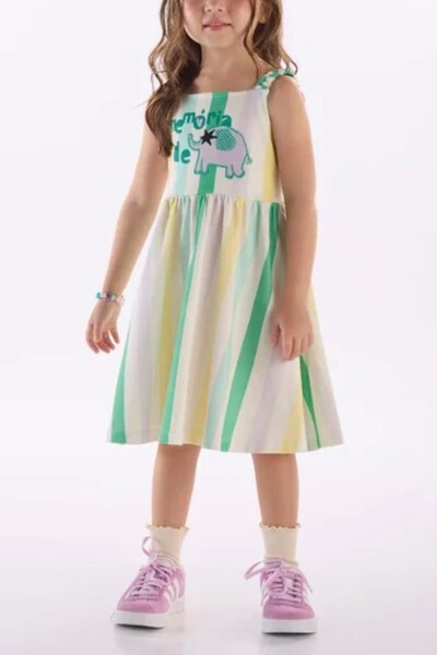 Foto Vestido alças em cotton com detalhe linho Três e Já