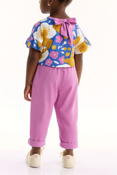 FotoConjunto blusa malha e calça viscolinho Três E Já