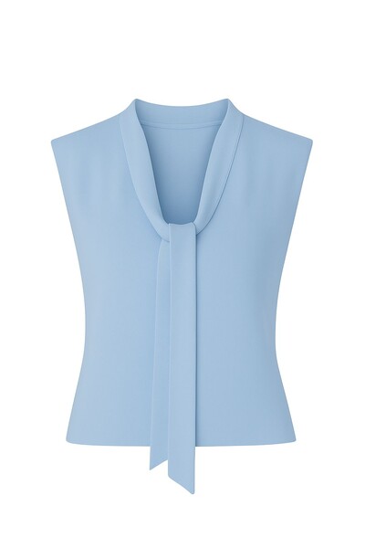 Foto Blusa gola de laço tricot Kwi