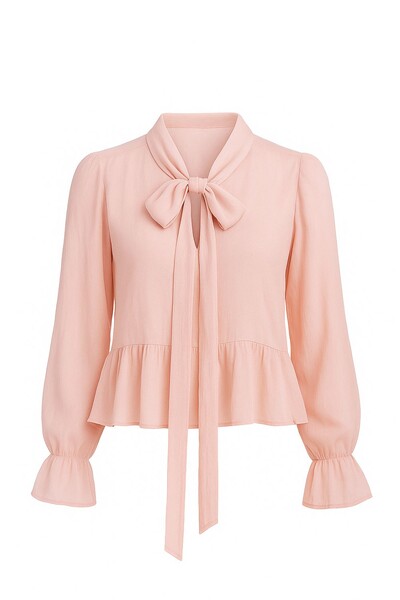 Foto Blusa de chifon com amarração Kwi