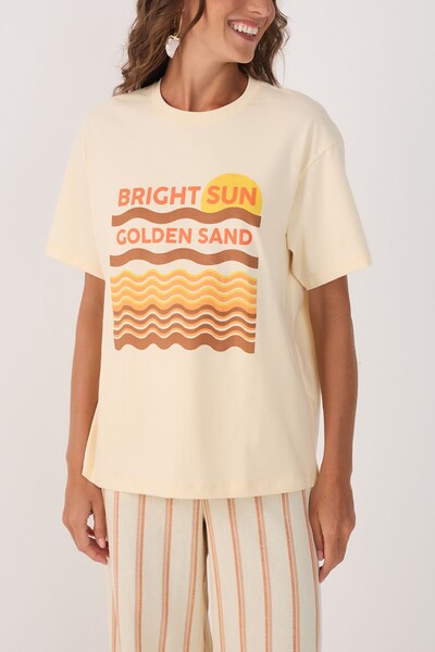 Foto T-shirt silk bright sun Dress to