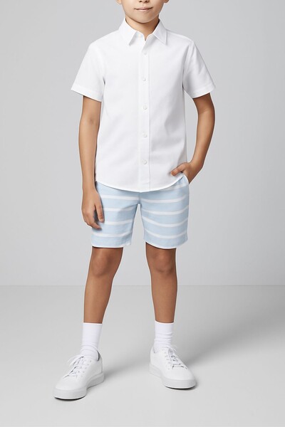 Foto Camisa infantil com mangas curtas e botões frontais Oliver