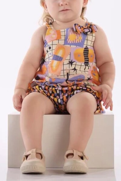 Foto Conjunto blusa e calcinha em viscolinho digital Três e Já