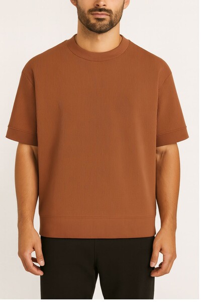 Foto Camiseta masculina de malha c/ textura Kwi