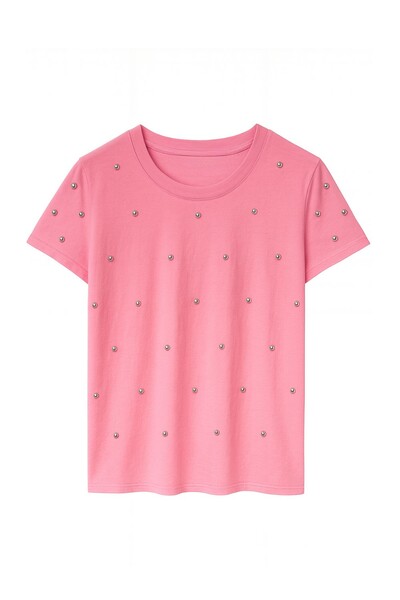 Foto Tshirt plus size com aplicações de perolas Kwi