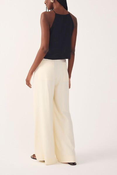 FotoCalça linho pantalona fivela miçanga Dress to