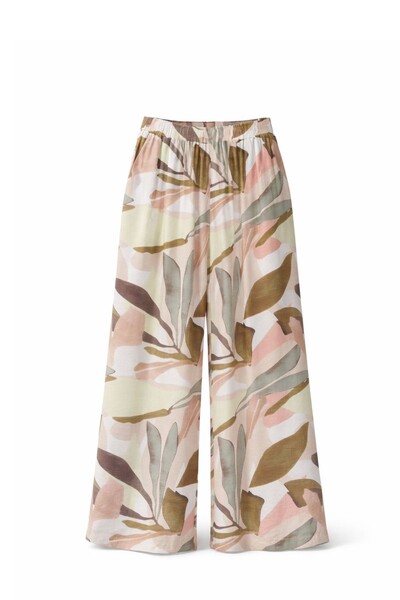Foto Calça pantalona estampada c/ cós elástico Kwi