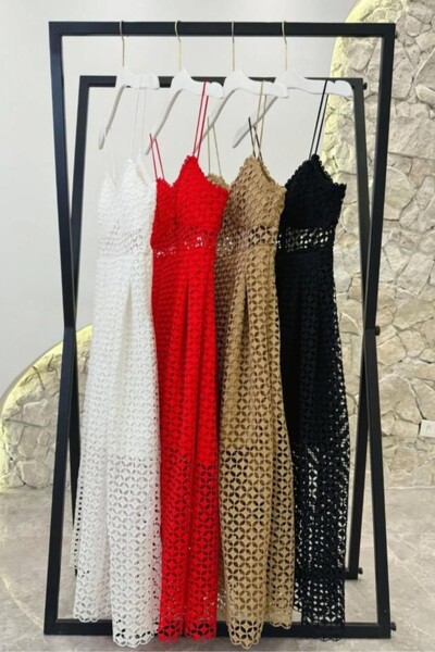 FotoVestido midi guipir alças finas Kwi