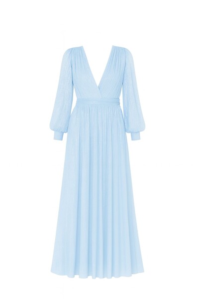 Foto Vestido longo voil manga longa Kwi