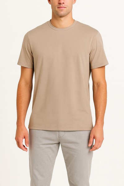 Foto Camiseta masculina básica em malha Kwi