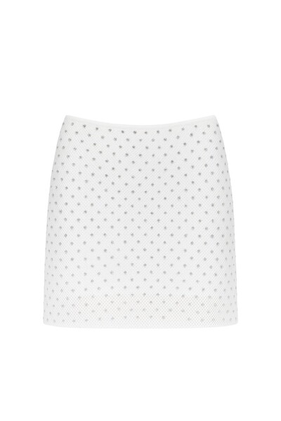 FotoSaia curta rede com strass Kwi