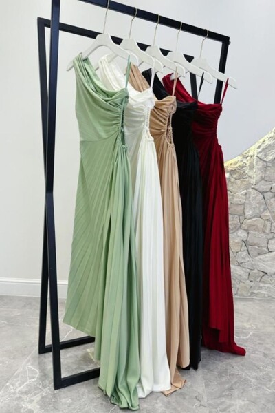 FotoVestido longo plissado Kwi