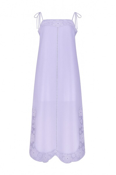 Foto Vestido alça algodão com guipir Kwi